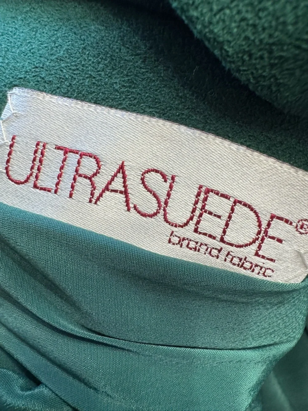 Utah Tailoring Vintage 70s/80s Women’s Sz L Green Ultrasuede Caped Jacket Rare - Picture 4 of 8